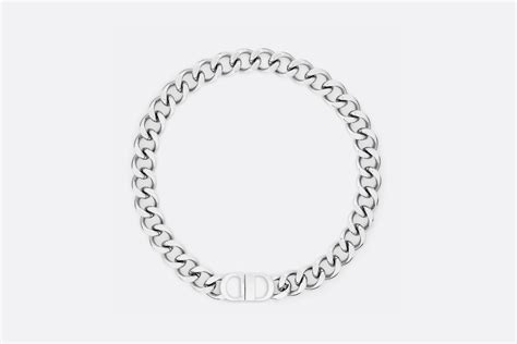 dior chain link necklace